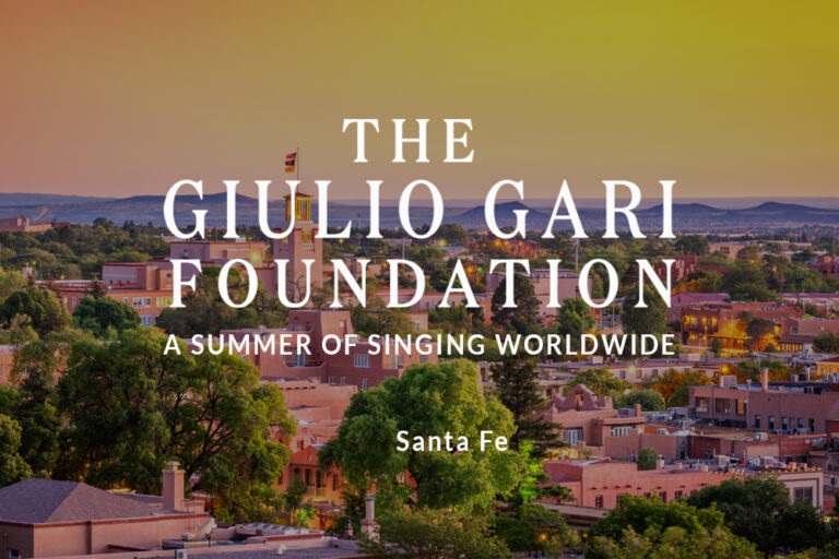 GIULIO GARI FOUNDATION A SUMMER OF SINGING
