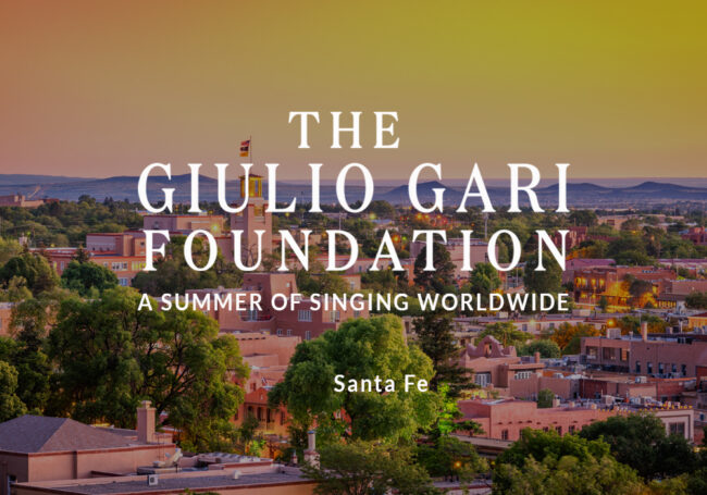 GIULIO GARI FOUNDATION A SUMMER OF SINGING GIULIO GARI FOUNDATION A SUMMER OF SINGING